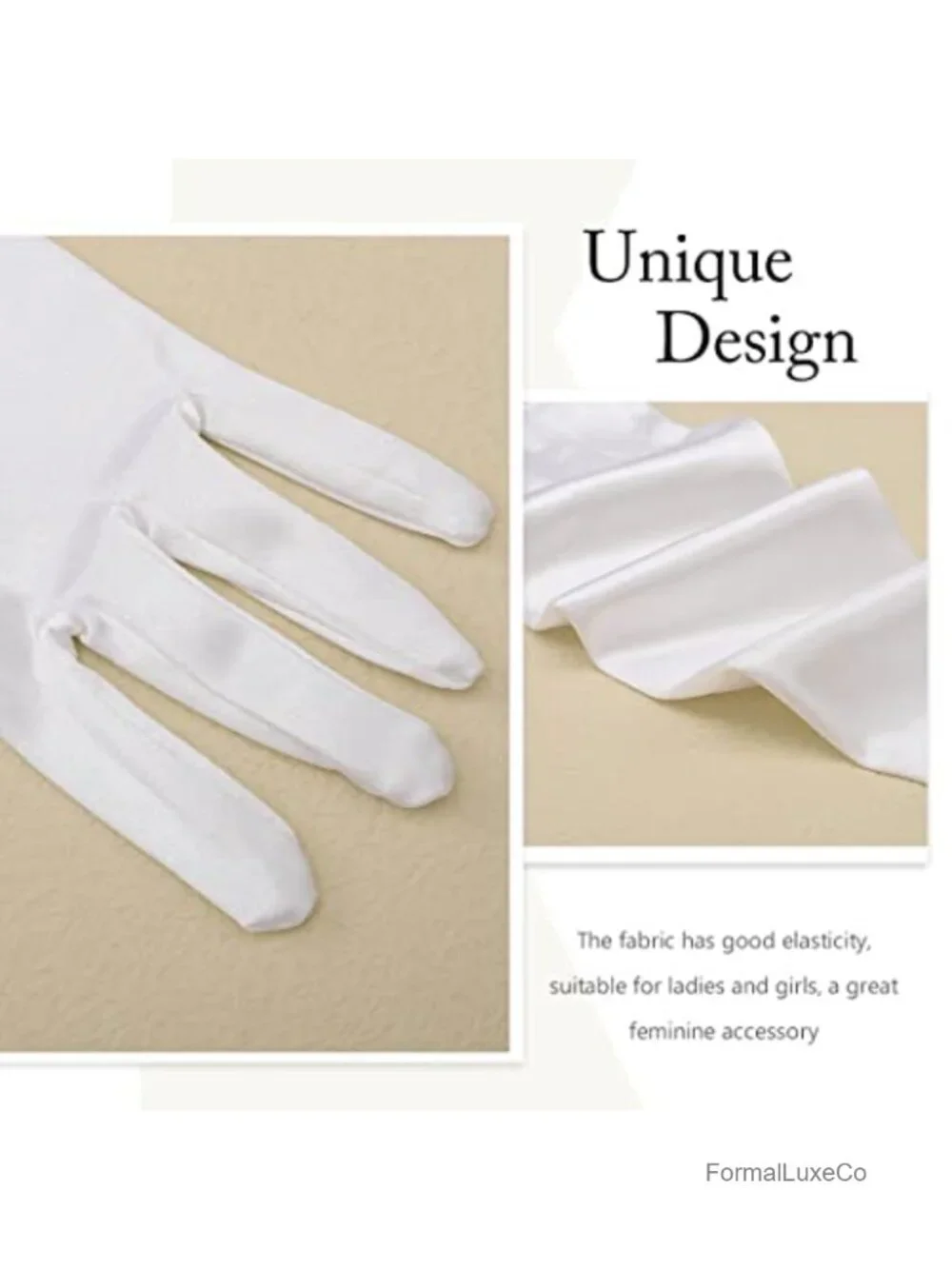 Long Satin Opera Gloves for Women 1920s Elbow Length